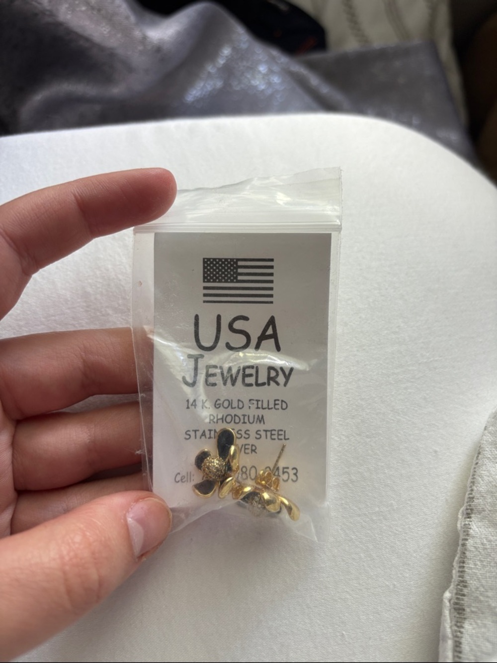 14K Gold-Filled Flower Stud Earrings - Gold